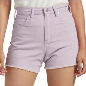Silver Jean Co. Shorts Corduroy Raw Hem Lavender Lilac High Rise Size 28 NWT